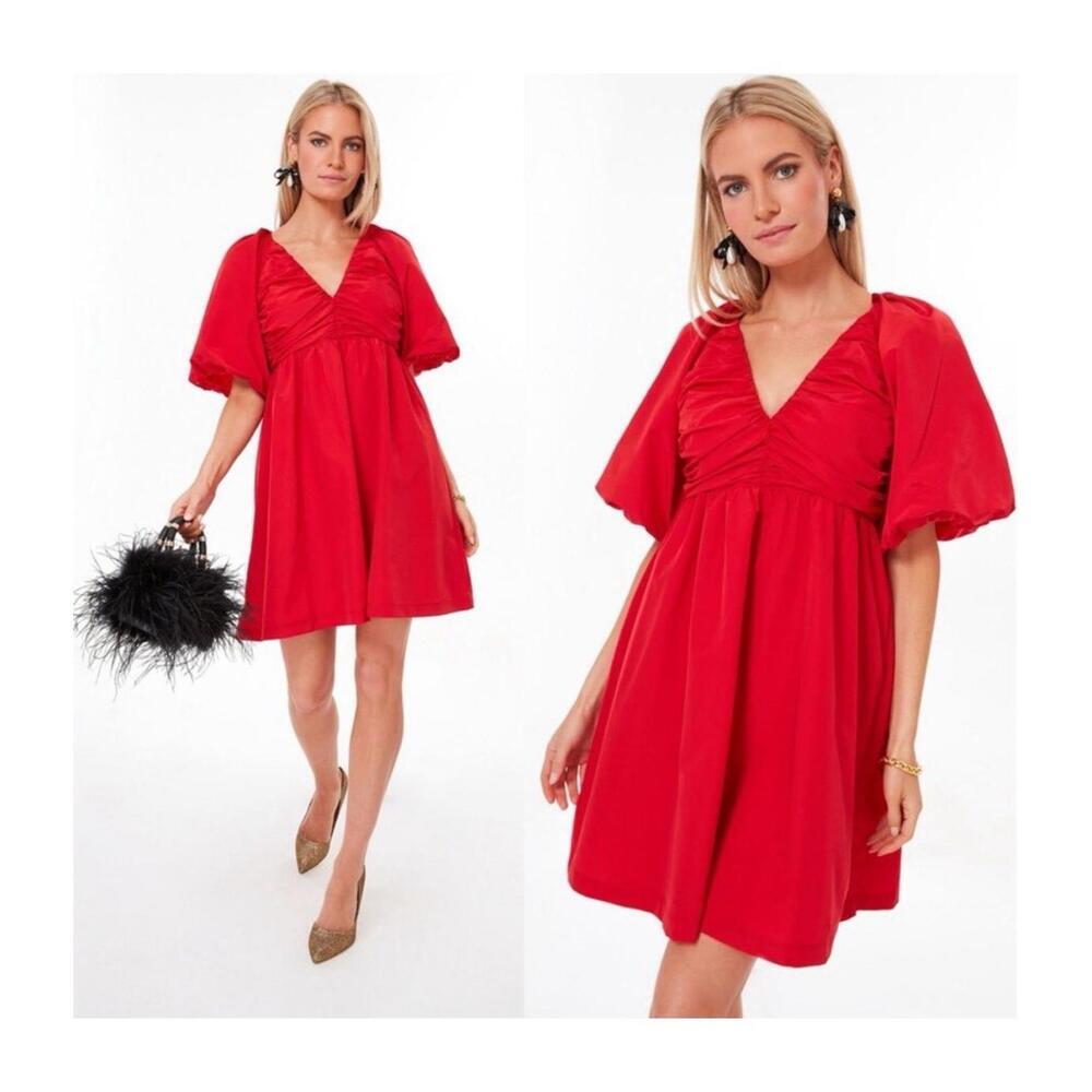 Tuckernuck Scarlet Mini Dress with Flared Sleeves